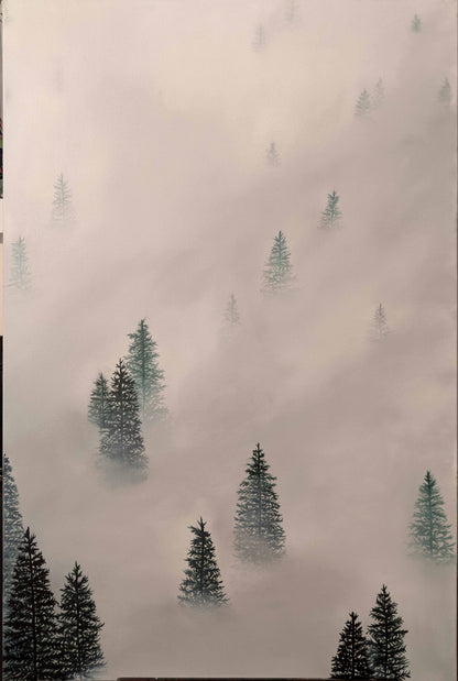 Through the Mist Original oil painting