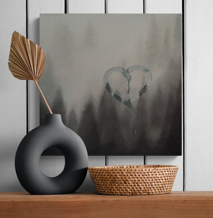 Dripping Heart Original Oil Painting
