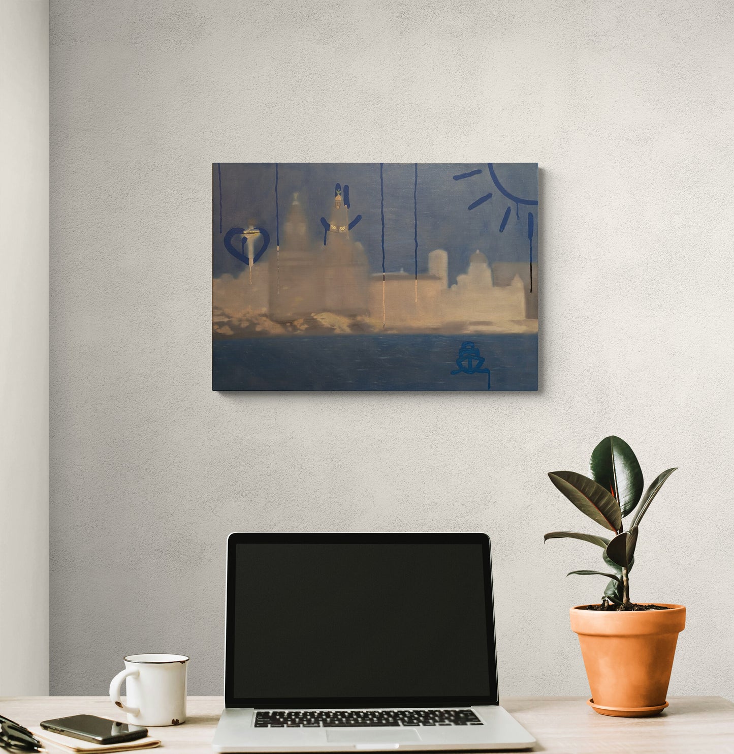 Doodles on the Mersey Original Oil painting