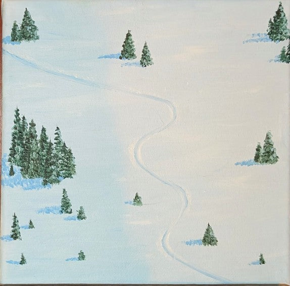 Stillness Interrupted Original Oil Painting 20x20cm